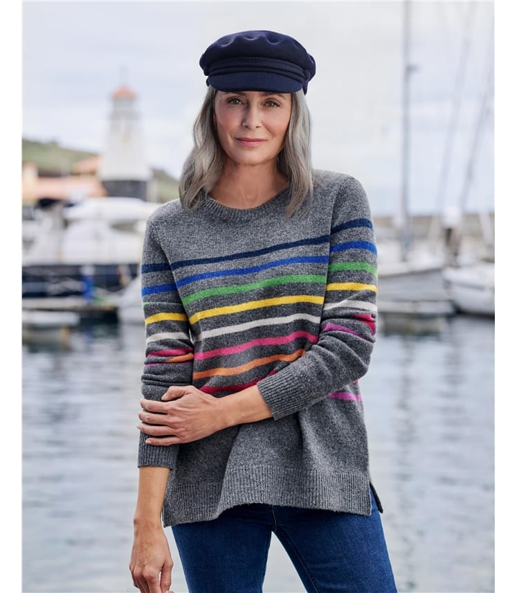Multi Stripe Lambswool Sweater