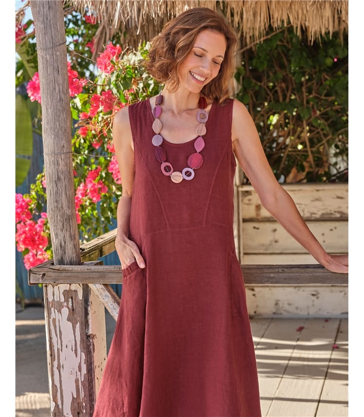 Womens Pocket Pinafore Dress