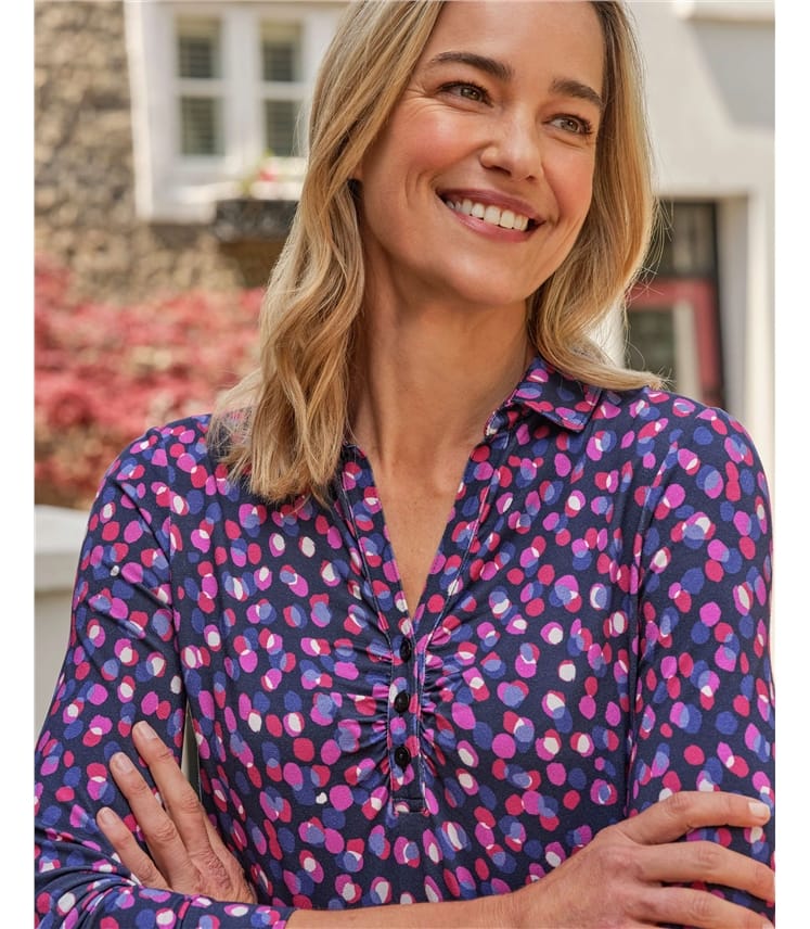 Popover - Chemise en jersey froncée sur le devant