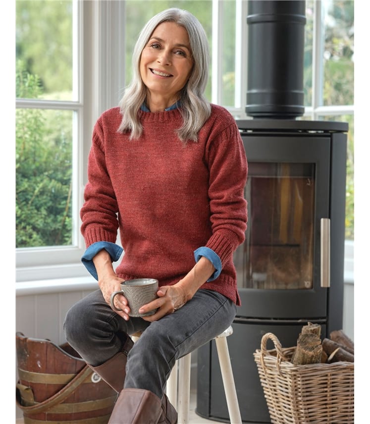 Guernsey-Pullover aus reiner Wolle für Damen