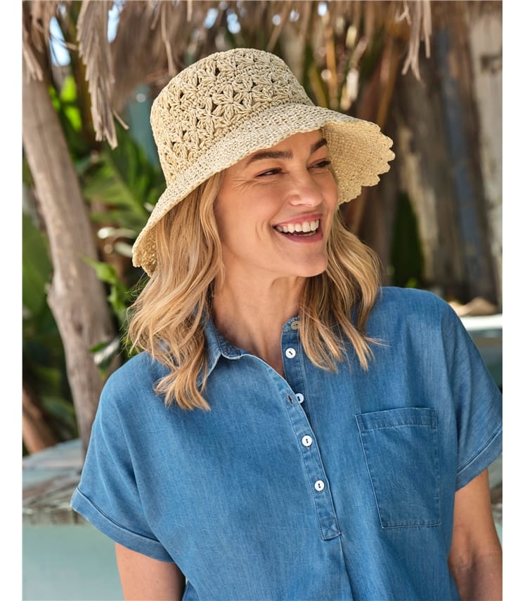 Scallop Edge Straw Hat