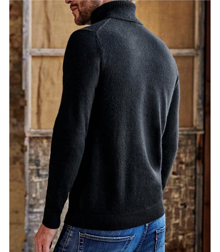 Pull à col roulé - Homme - Pur Cachemire