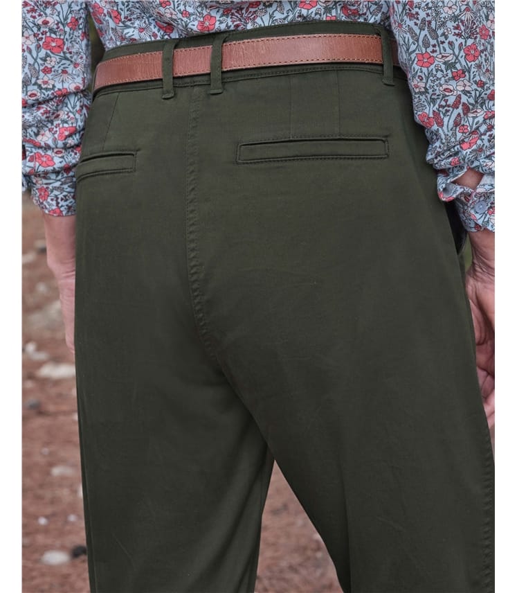 Khaki Green | Organic Cotton Relaxed Trouser | WoolOvers US