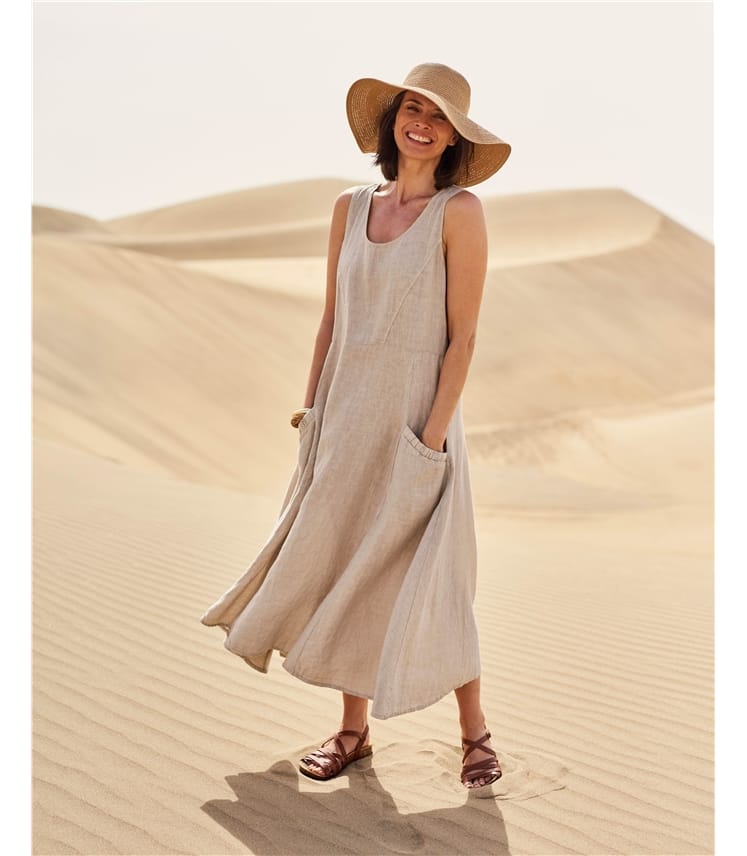 linen dress with pockets uk