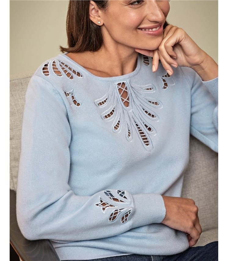 Cotton Wool Embroidered Sweater