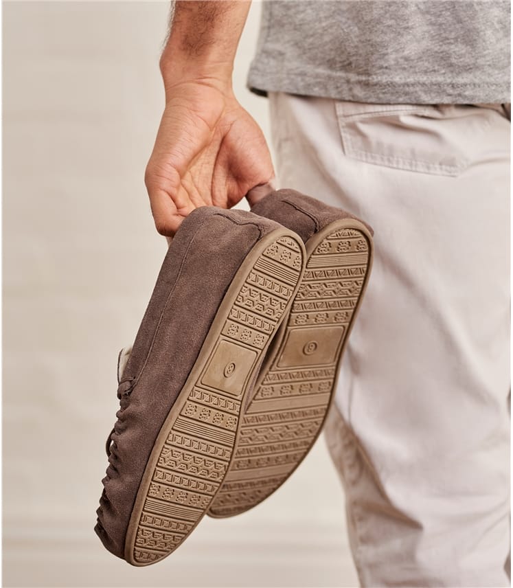 mens moccasins hard sole