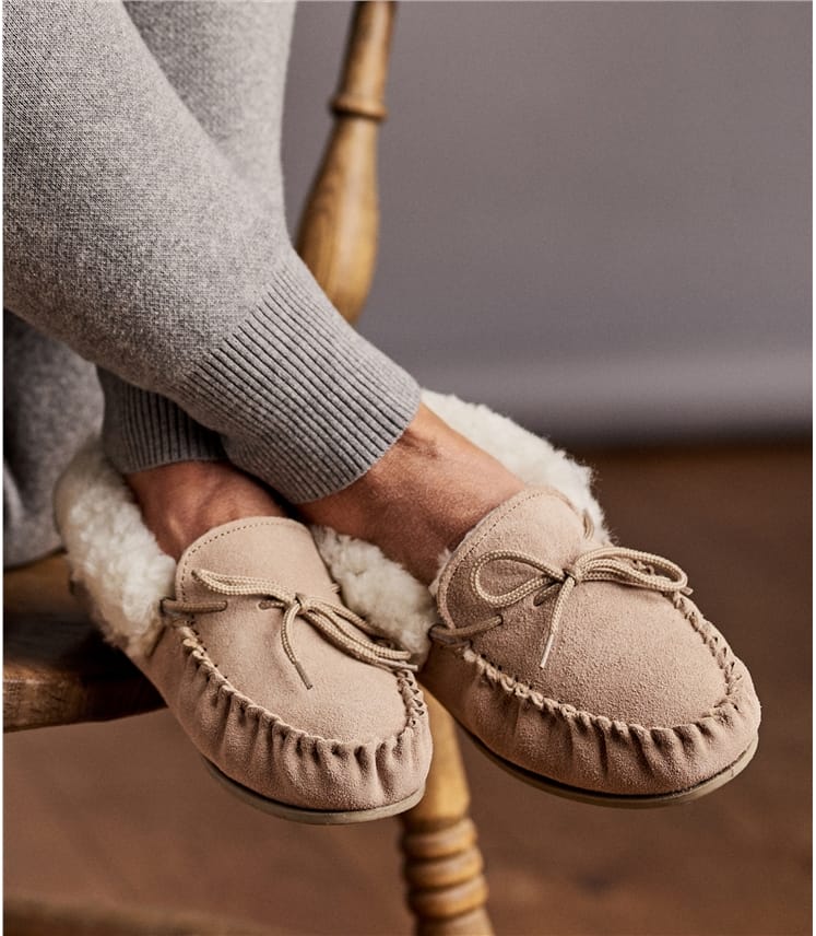 hard sole moccasin slippers