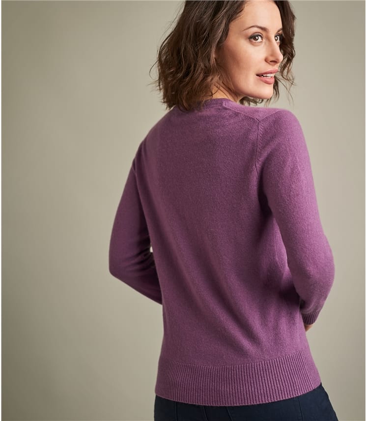 Download Light Aubergine | Womens Luxurious Pure Cashmere Crew Neck ...