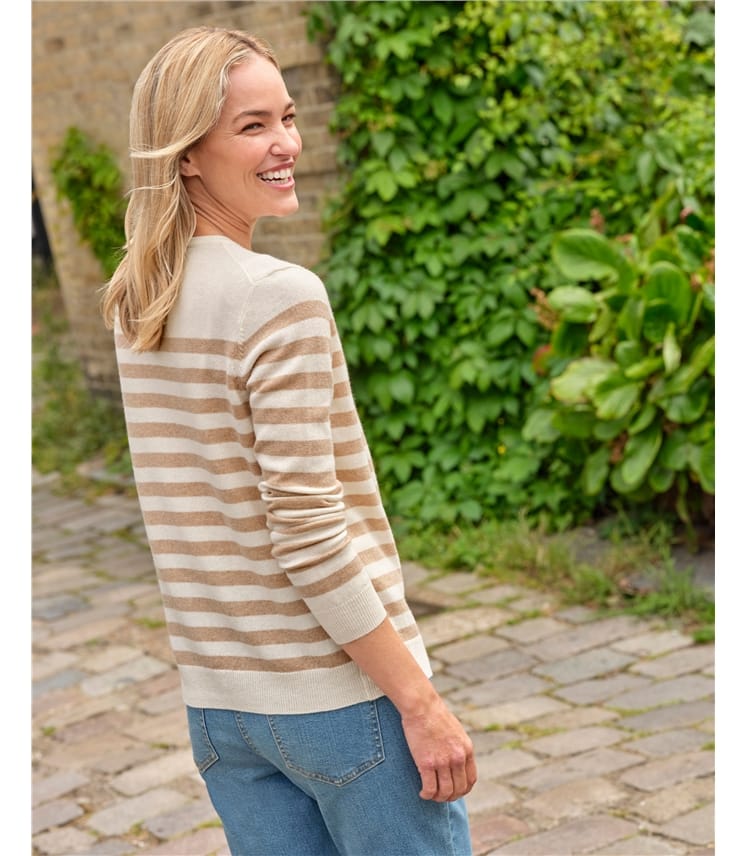 Cashmere Merino Crew Neck Cardigan