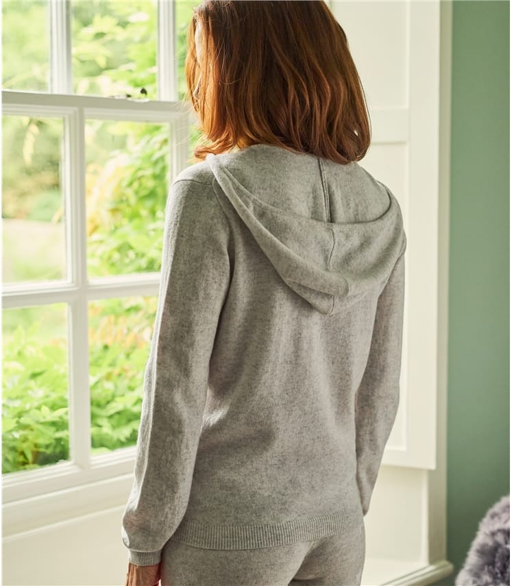 ladies cashmere hoodie sweater