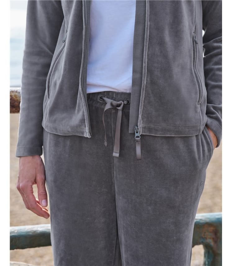Asana Velour Straight Leg Trousers