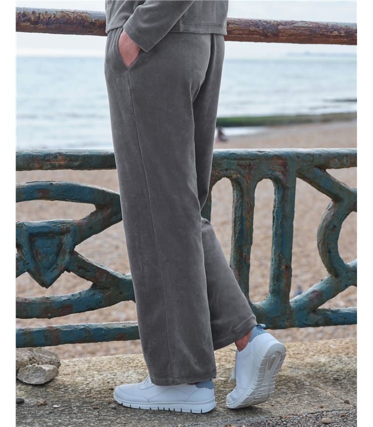 Asana Velour Straight Leg Trousers