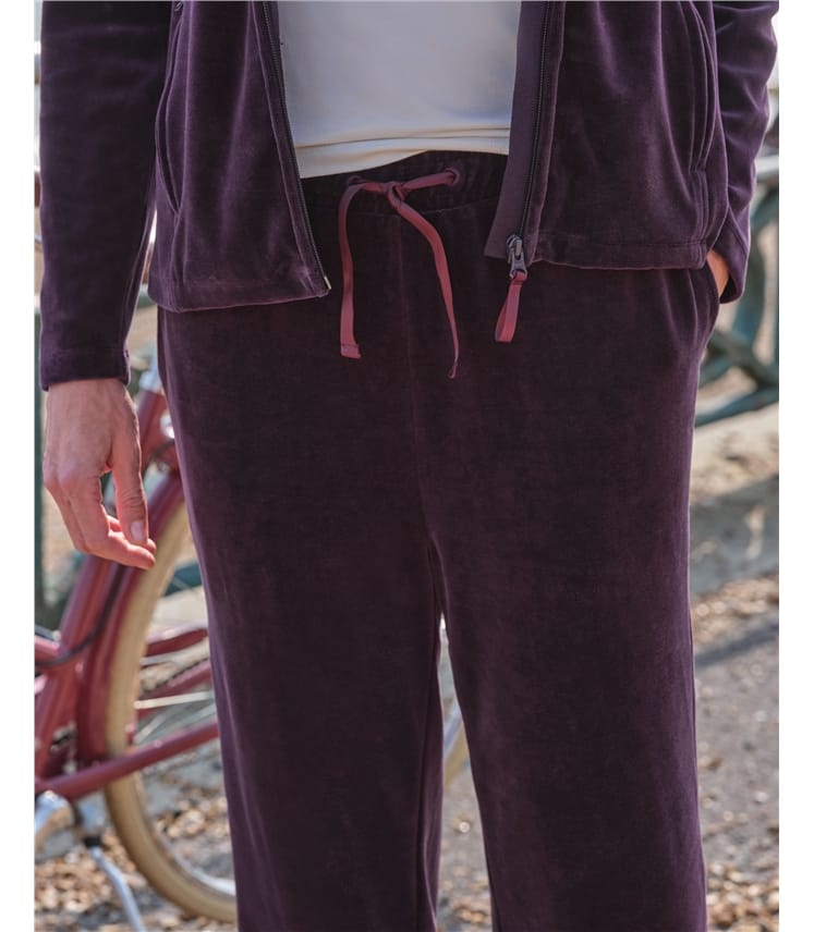 Asana Velour Straight Leg Trousers