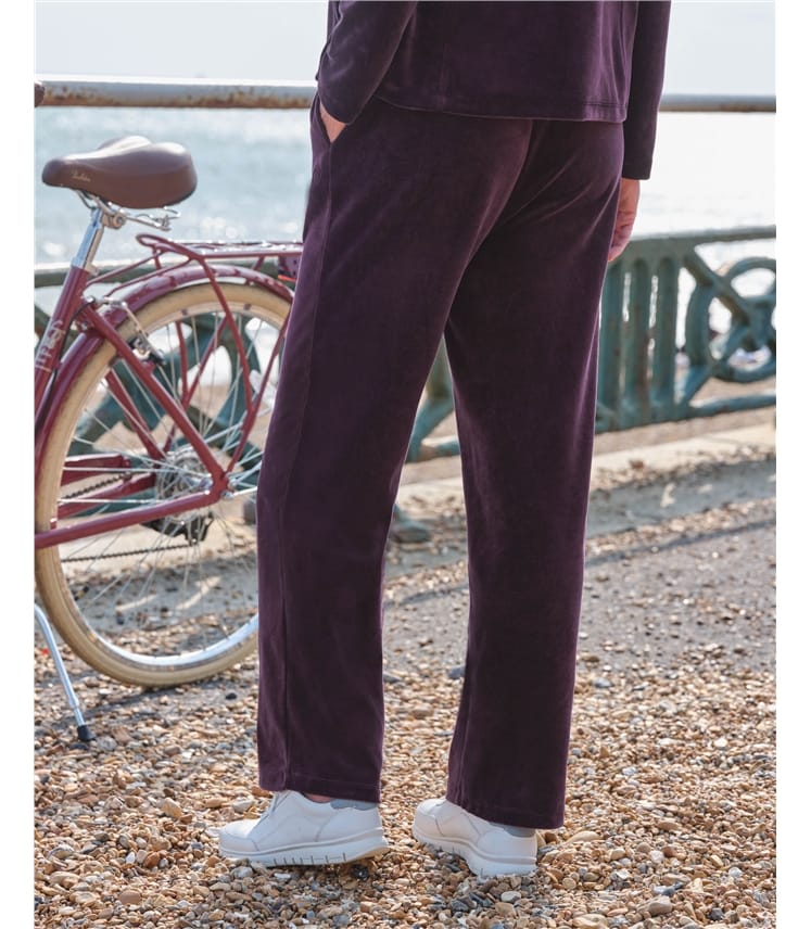 Asana Velour Straight Leg Trousers