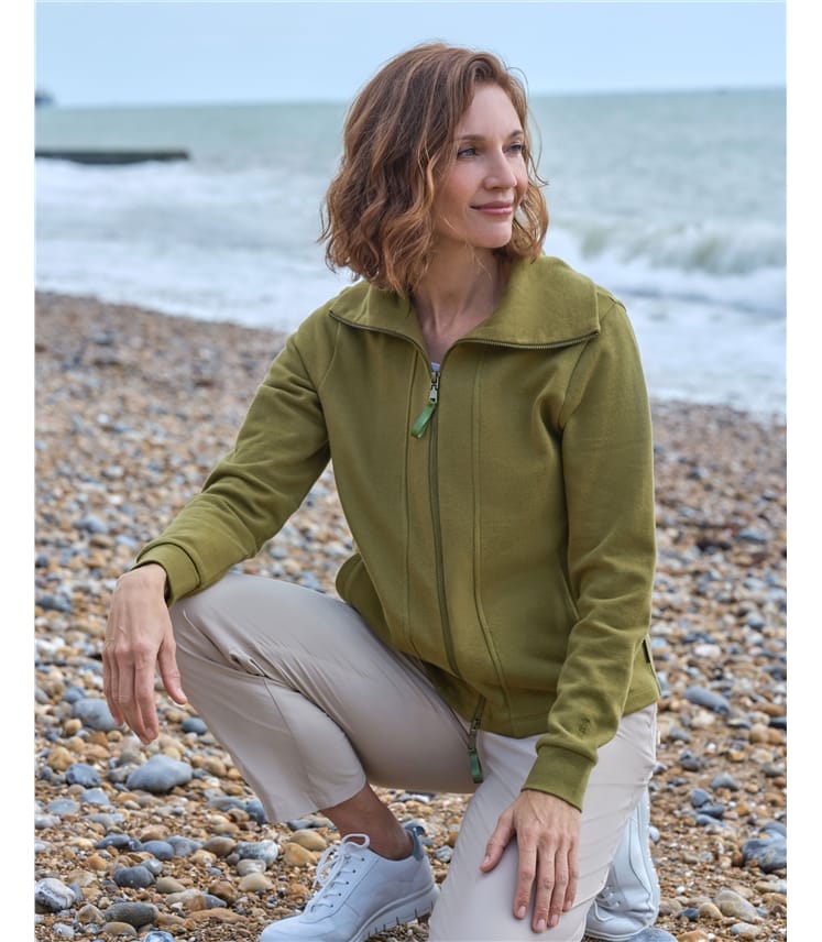 Vitality Seam Detail Zip Through Sweatshirt