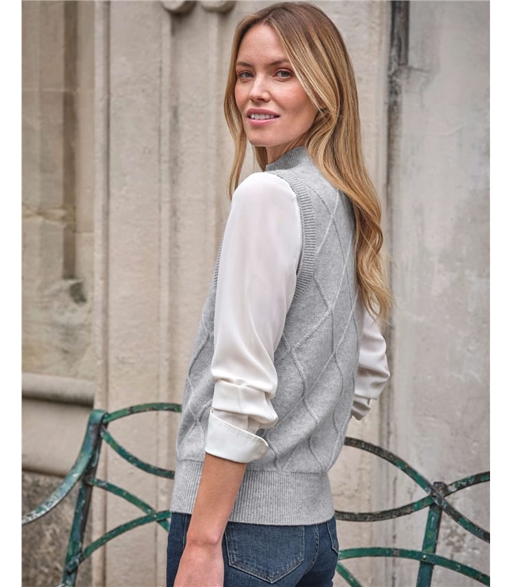 Cashmere Blend Cable Tank