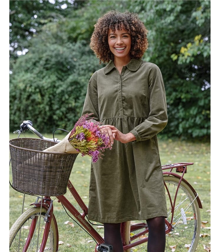 Petal Collar Cord Dress
