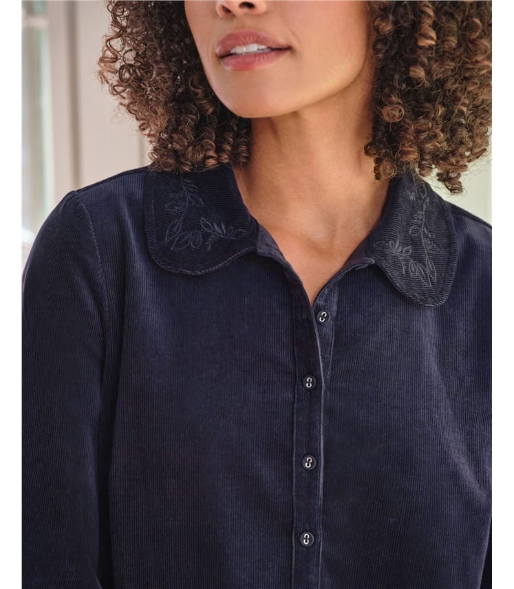 Petal Collar Cord Dress