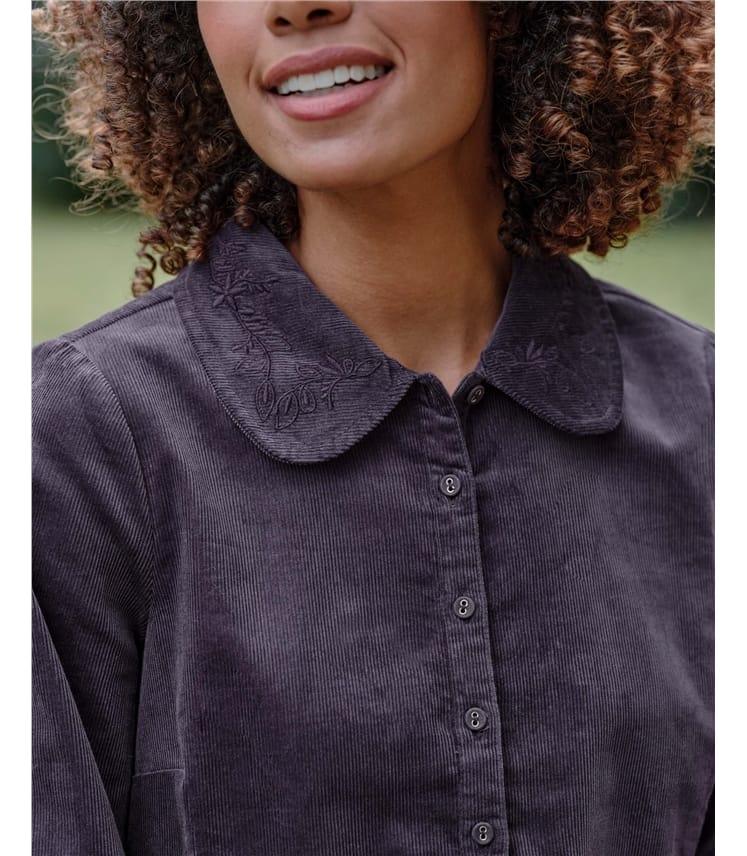 Petal Collar Cord Dress