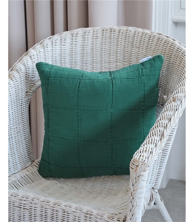 Cotton Grid Cushion