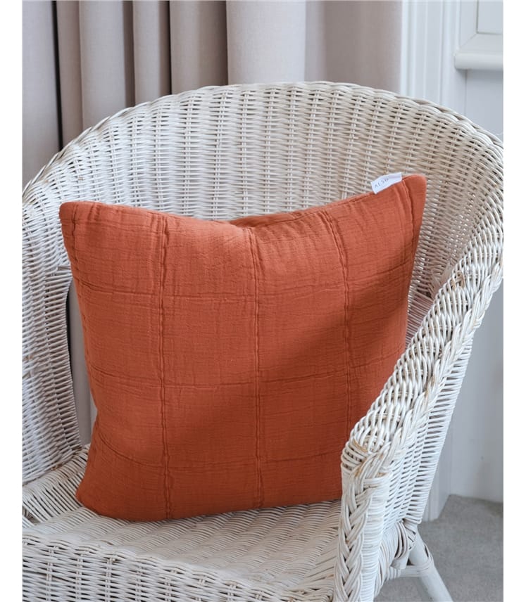 Cotton Grid Cushion