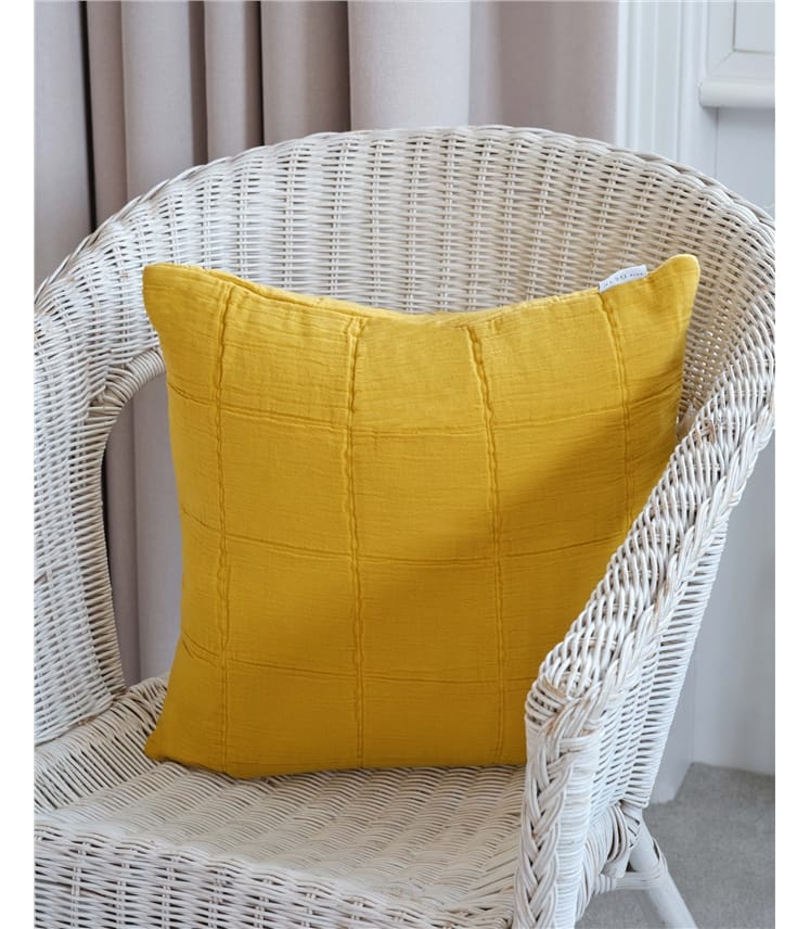 Cotton Grid Cushion