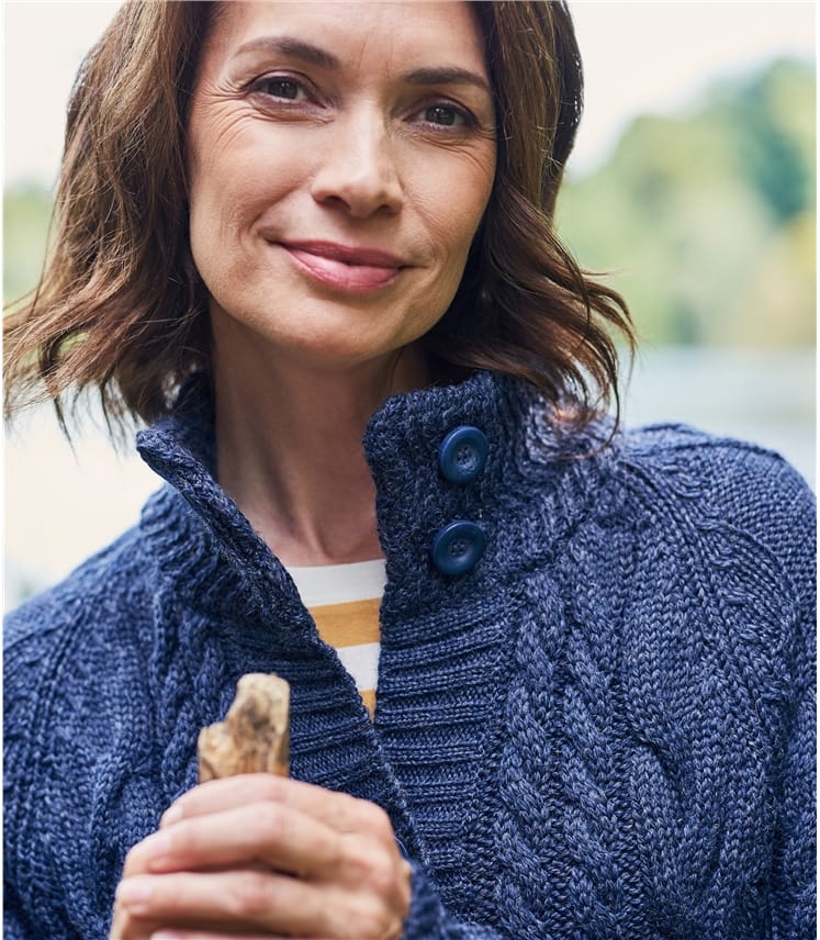 Pure Wool Aran Coatigan