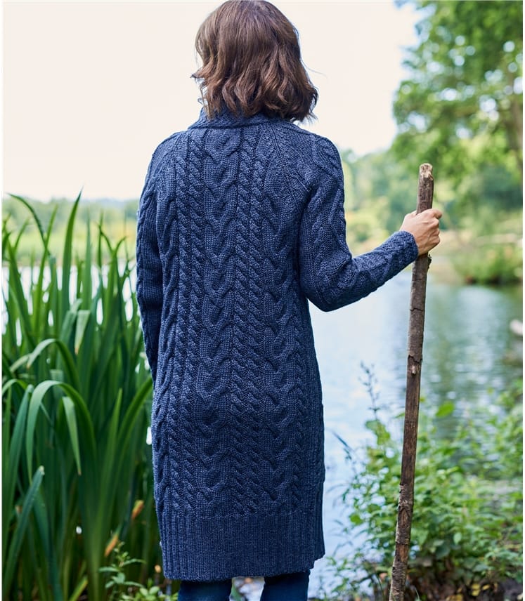 Pure Wool Aran Coatigan