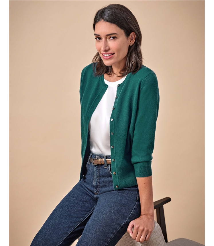 Cashmere Cropped Cardigan