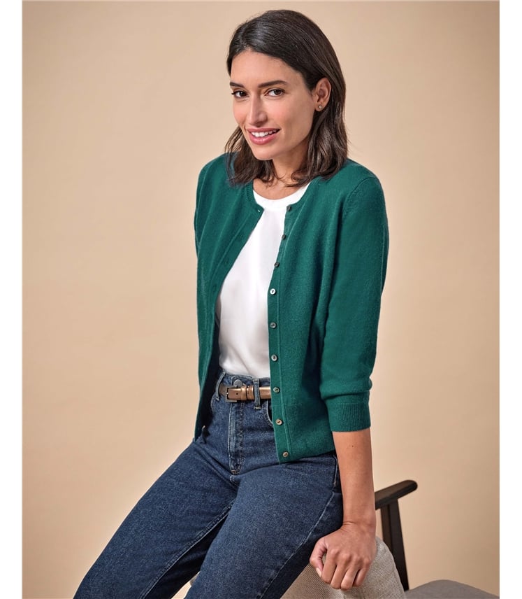 Cashmere Cropped Cardigan