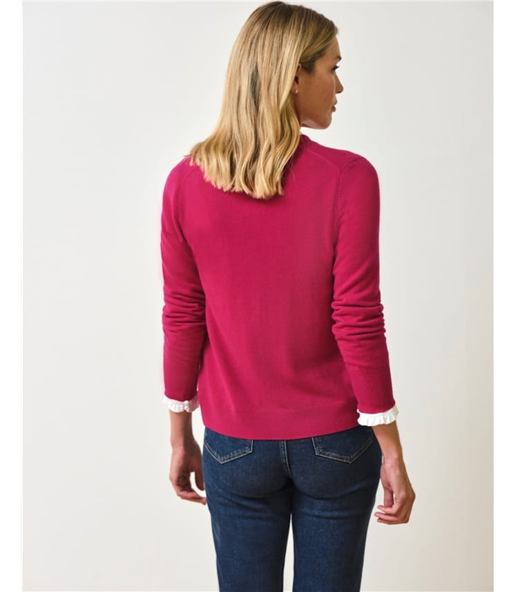 Kaschmir Strickjacke mit V-Ausschnitt