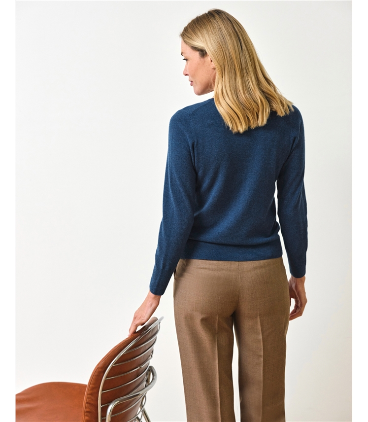 Cashmere Crew Neck Cardigan