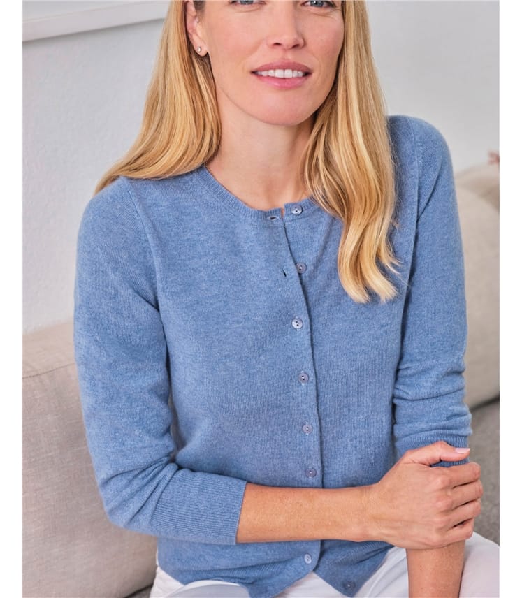 Cashmere Crew Neck Cardigan