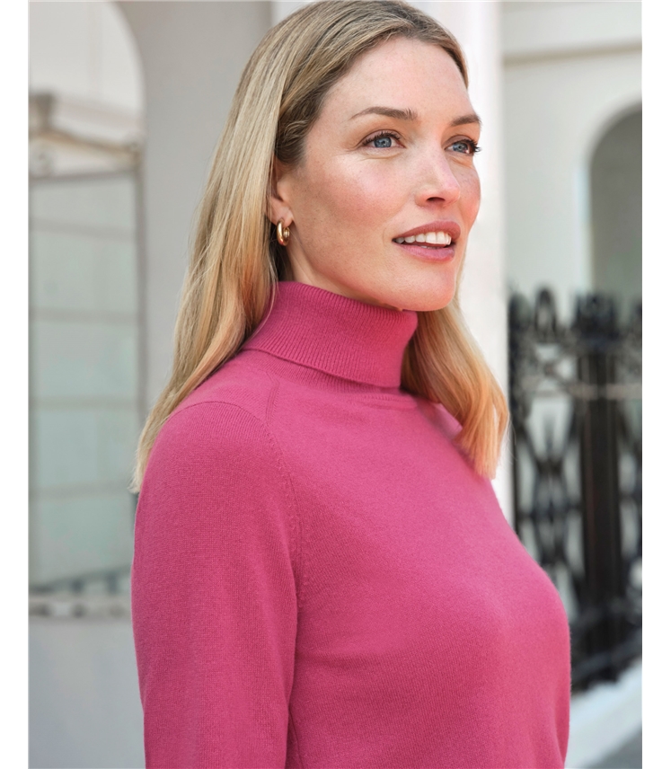 Womens Cashmere Turtle Neck Sweater