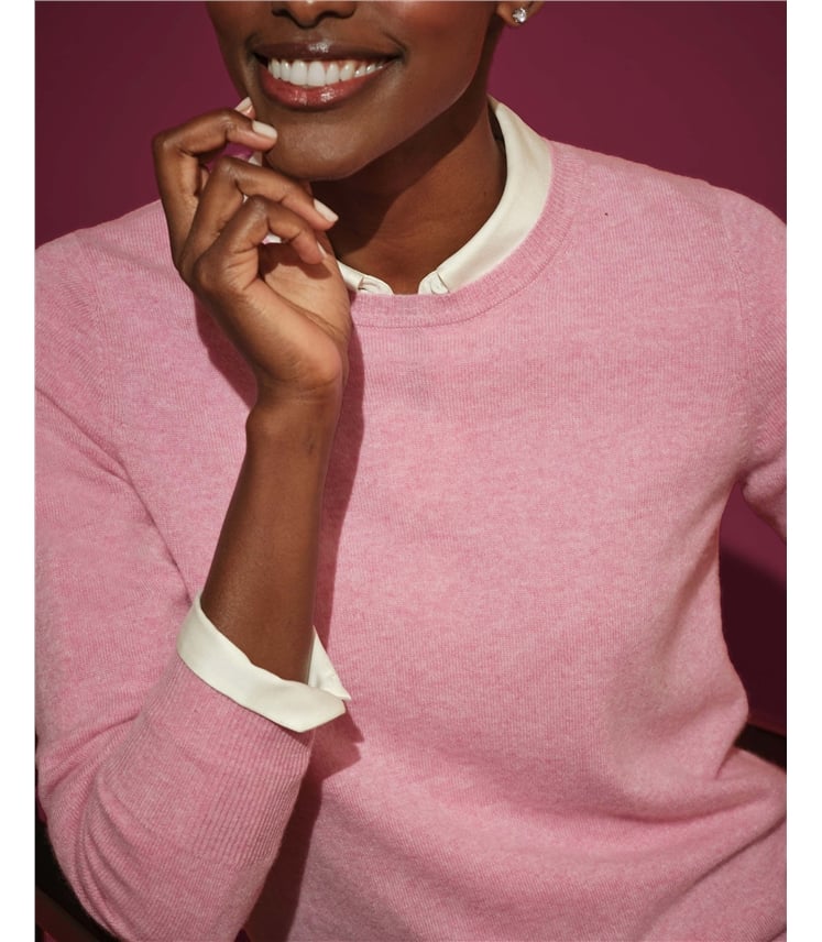 Kaschmir Pullover mit Rundhalsausschnitt