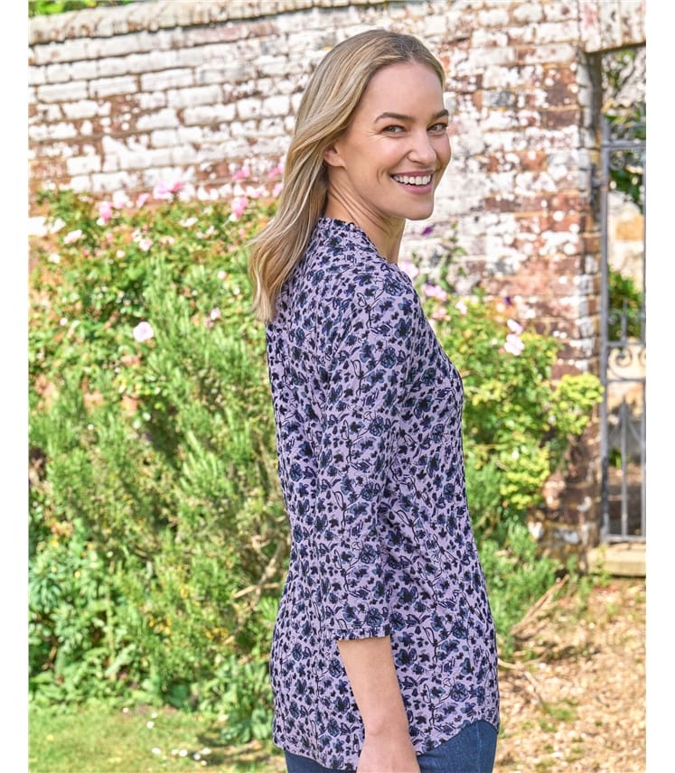 Long Line Printed Shirt