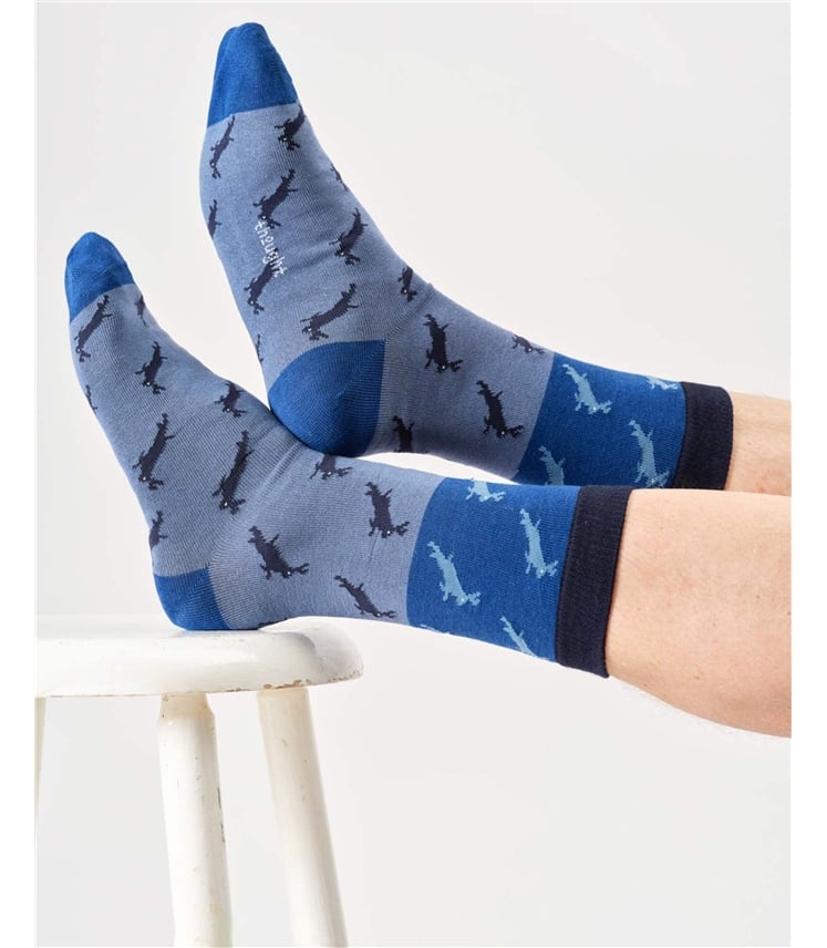Mens Hare Bamboo Crew Socks