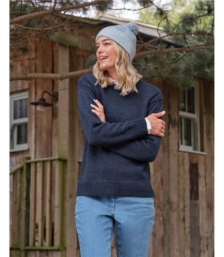 Guernsey-Pullover aus reiner Wolle für Damen