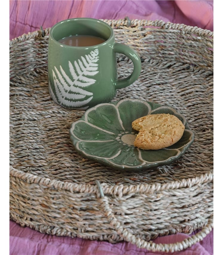 Flower Stoneware Dish