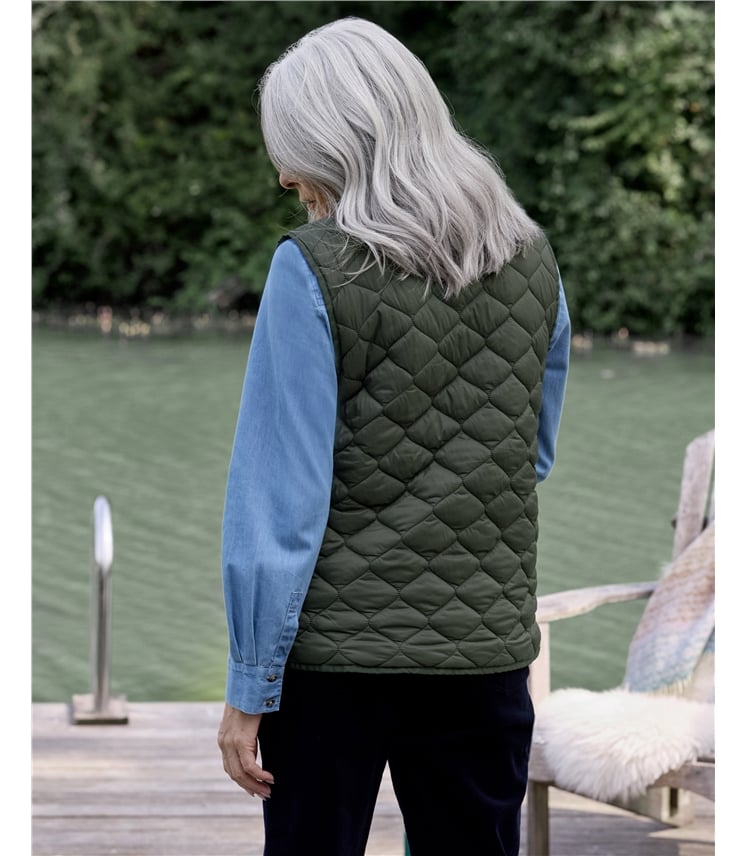 Coast Quilted V Neck Puffer Gilet