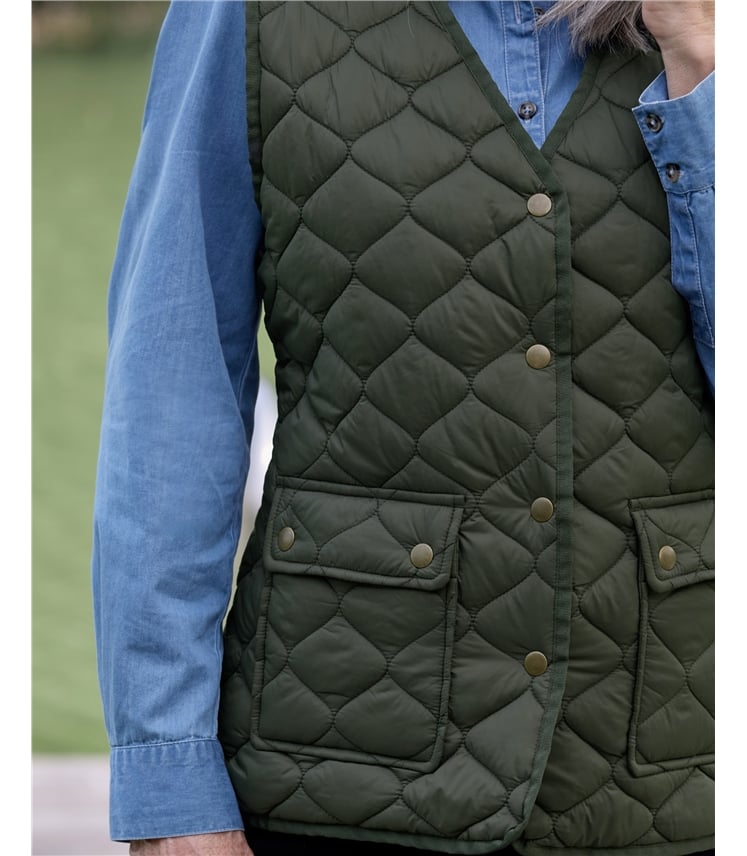 Coast Quilted V Neck Puffer Gilet