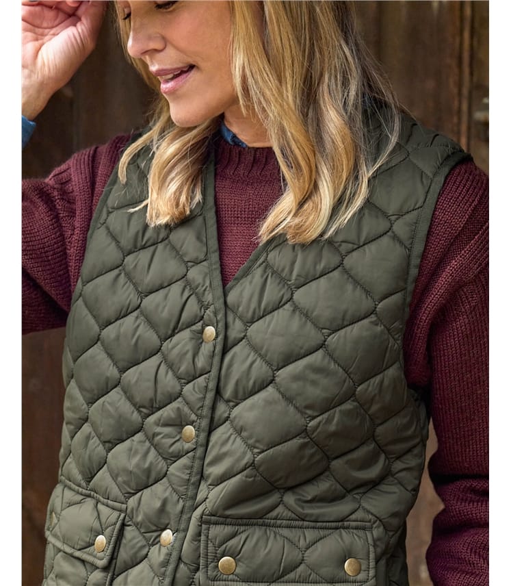 Coast Quilted V Neck Puffer Gilet