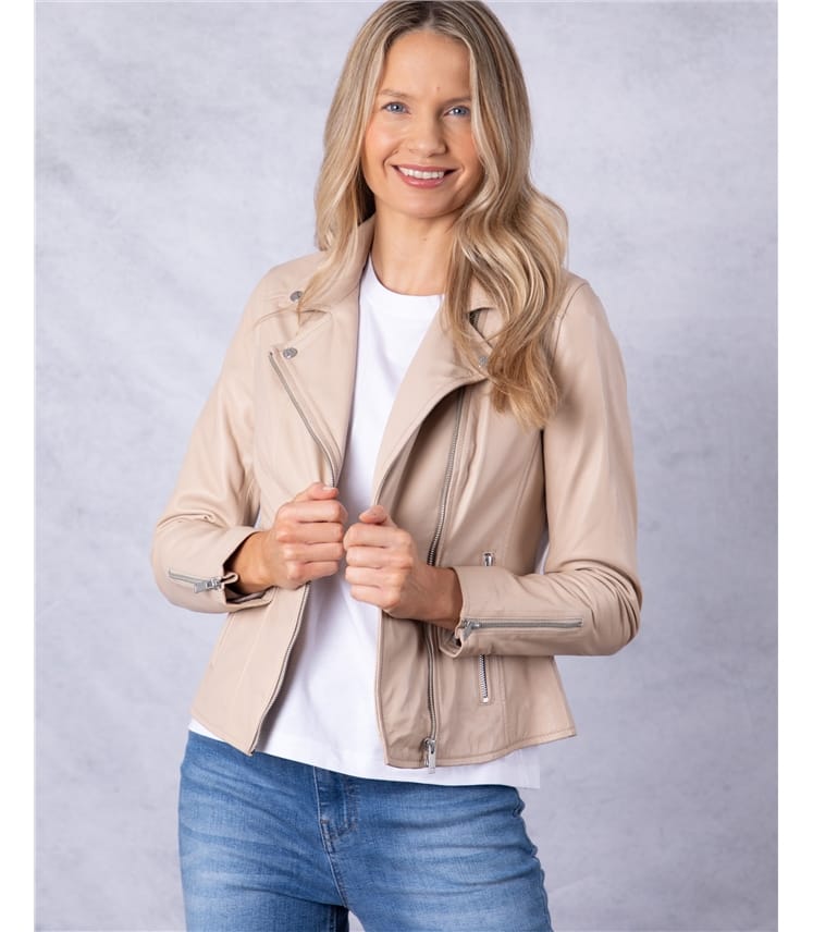 Tarraby Leather Biker Jacket