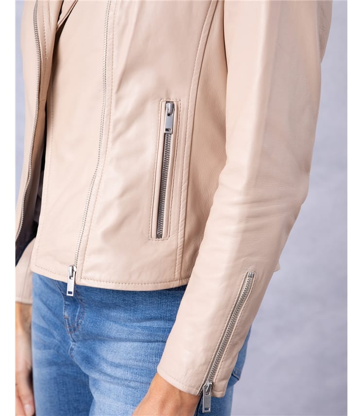 Tarraby Leather Biker Jacket
