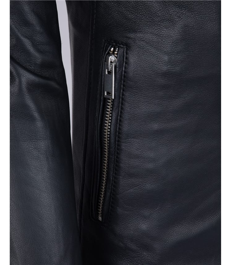 Tarraby Leather Biker Jacket