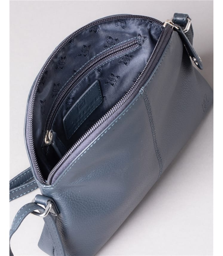 Elterwater Curved Leather Cross Body Bag