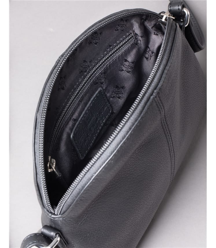 Elterwater Curved Leather Cross Body Bag