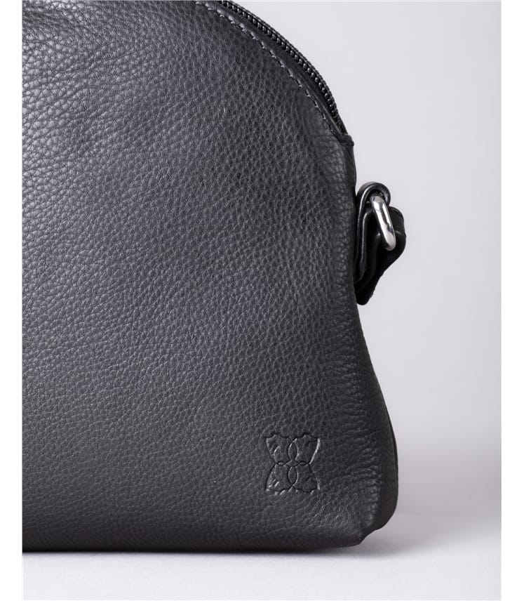 Elterwater Curved Leather Cross Body Bag