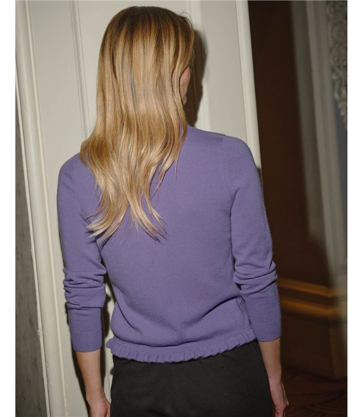 Cashmere Ruffle Cardigan