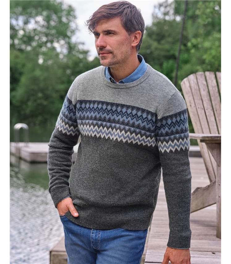 Colour Block Fairisle Jumper